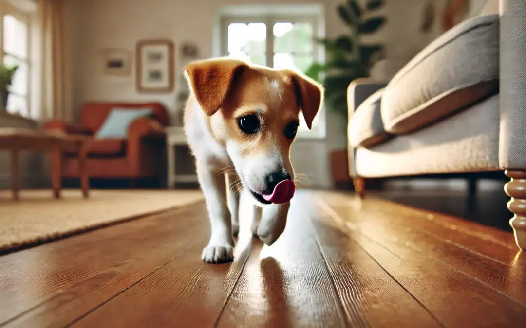 Pourquoi mon chien lèche le sol ?